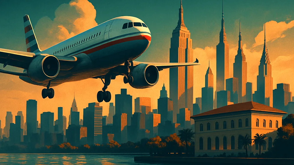 Original AI-generated travel illustration for: American Airlines Expects to Lose Money in 2026 Due to High Fuel Costs