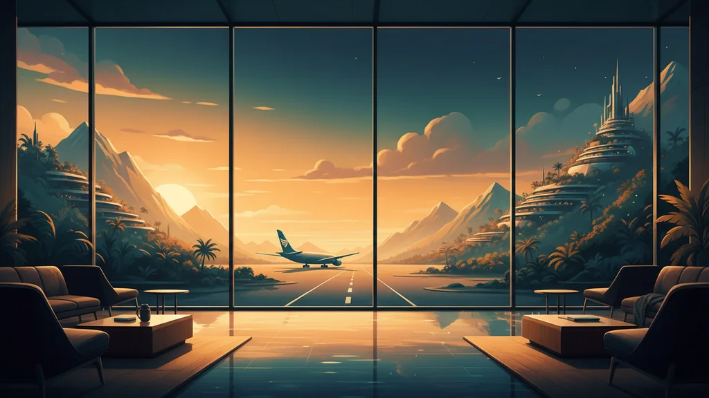 Original AI-generated travel illustration for: Chase Ink Business Unlimited Review: 75K Bonus, 1.5x Points, & No Annual Fee