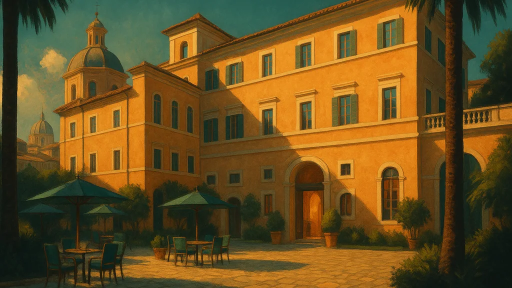 Original AI-generated travel illustration for: San Baylon opens at Palazzo Ripetta in Rome