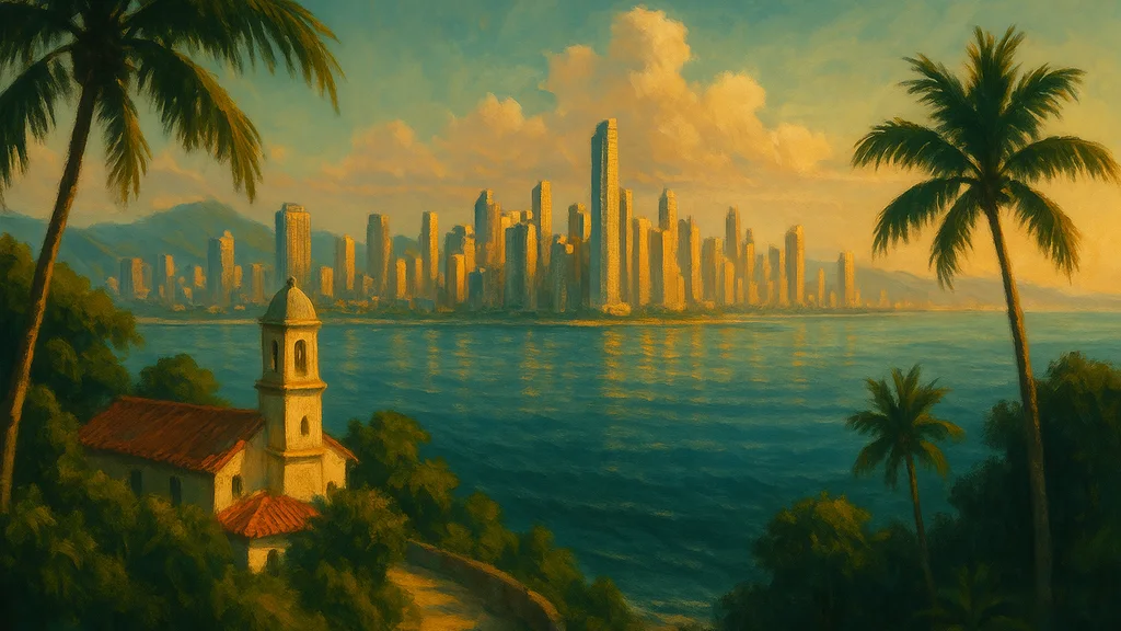 Original AI-generated travel illustration for: Panama