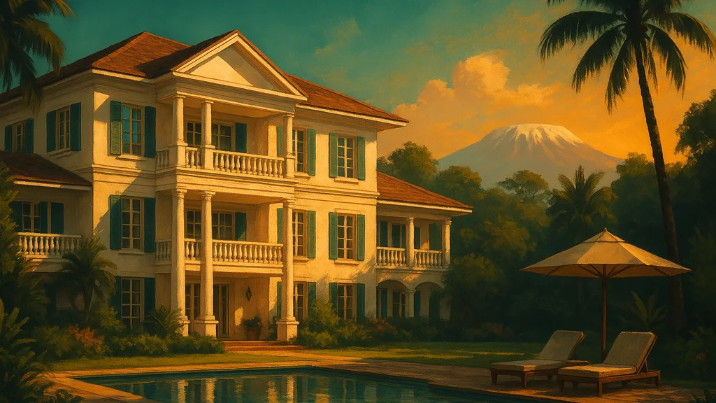 Original AI-generated travel illustration for: Hemingways Nairobi becomes Kenya’s first member of Leading Hotels of the World