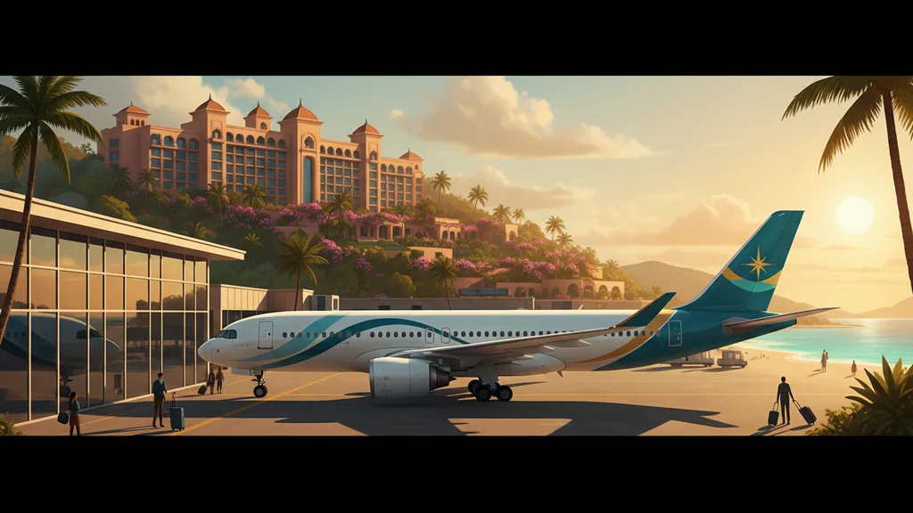 Original AI-generated travel illustration for: JetBlue Creditors Hire Advisers As Stock & Bonds Sink, Bankruptcy Looms
