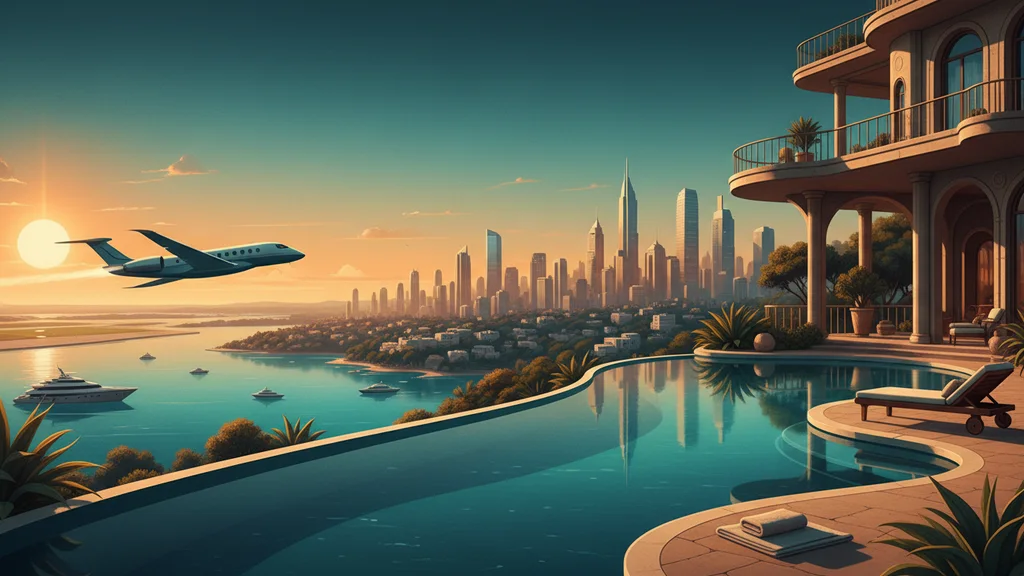 Original AI-generated travel illustration for: Vrbo Launches Reserve Now, Pay Later — With a Twist on Airbnb’s Approach