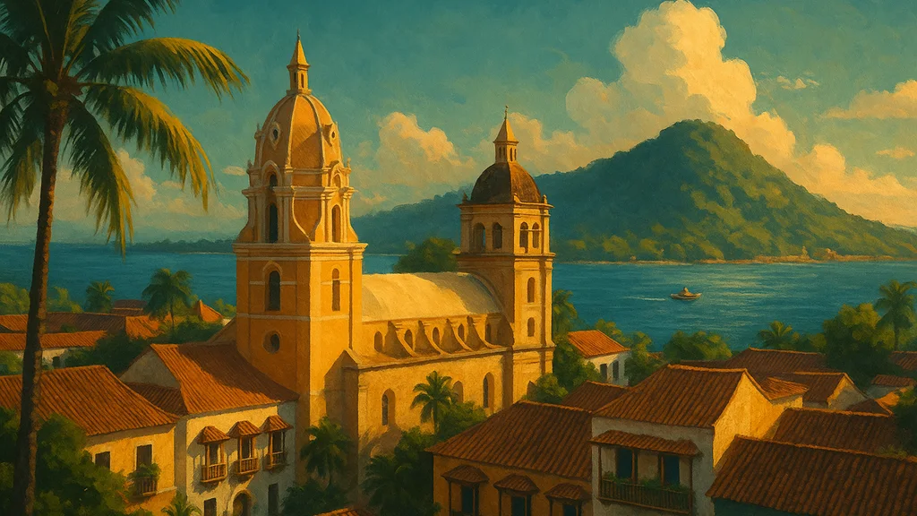 Original AI-generated travel illustration for: Colombia