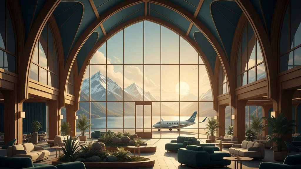Original AI-generated travel illustration for: Travel Retail Norway wins new tender for four Avinor airports