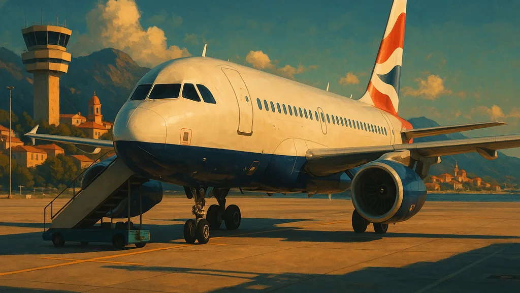 Original AI-generated travel illustration for: AAIB investigation to Airbus A319-131, G-EUPS