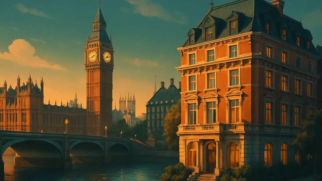 Original AI-generated travel illustration for: The ultimate guide to planning a family vacation in London and where to stay