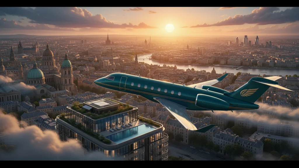 Original AI-generated travel illustration for: Jet2 launches its first dedicated business class charter aircraft