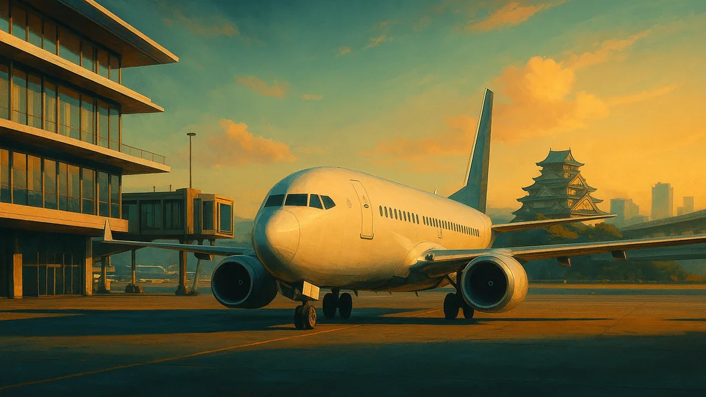 Original AI-generated travel illustration for: Patina Osaka Review: Beautiful Design, Excellent Dining, And A Highway Noise Problem