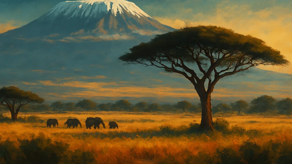 Original AI-generated travel illustration for: Tanzania