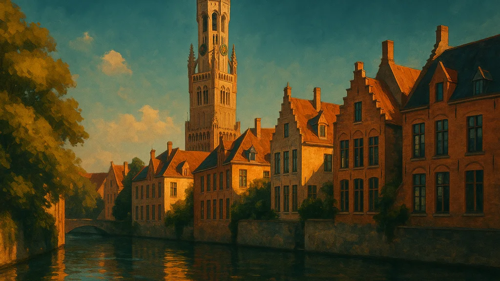 Original AI-generated travel illustration for: Belgium