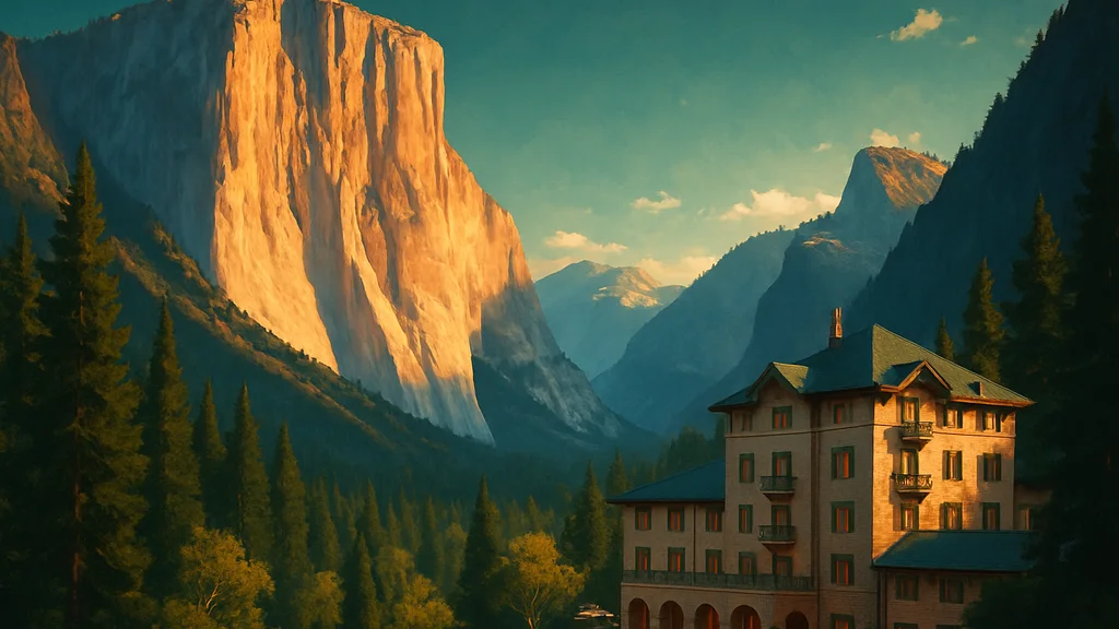 Original AI-generated travel illustration for: Planning a trip to Yosemite: where to stay and what to know