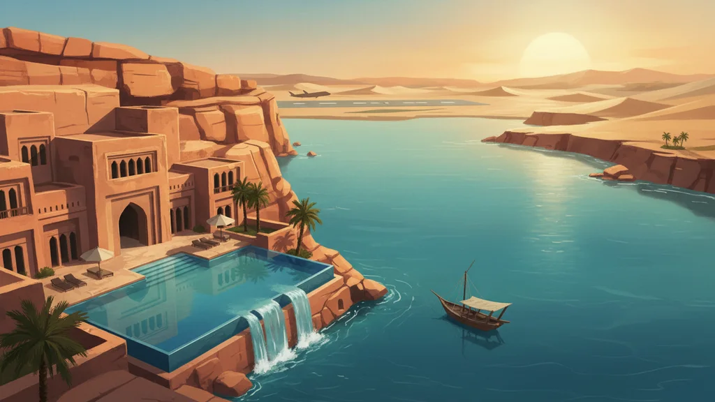 Original AI-generated travel illustration for: Bahrain