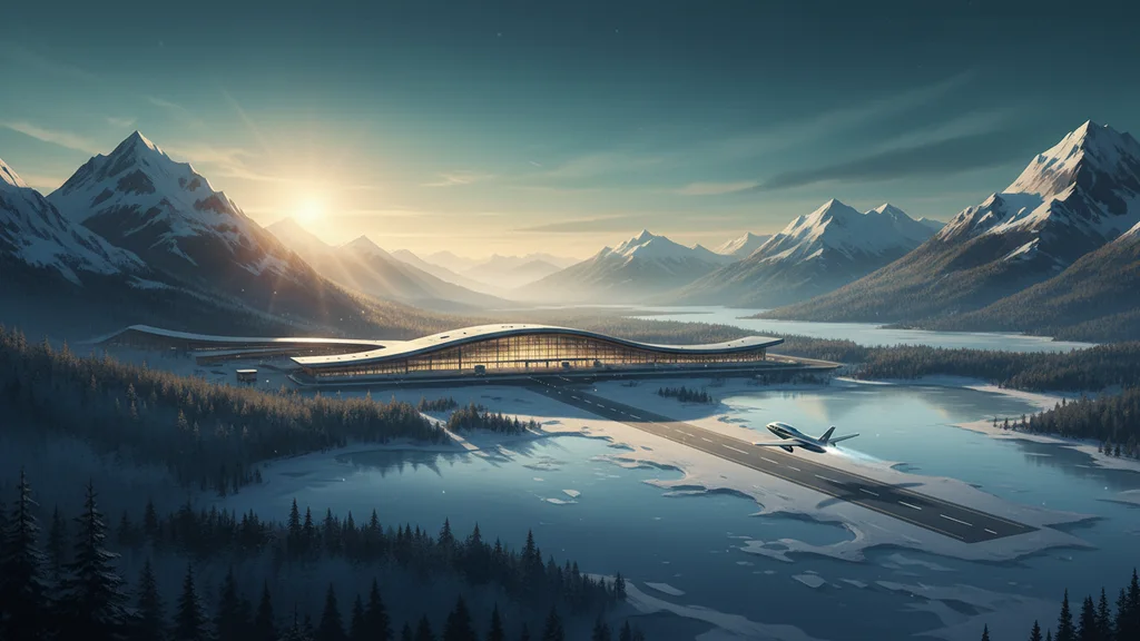 Original AI-generated travel illustration for: Policy paper: Northern Growth Strategy: Case for change