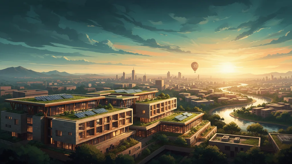 Original AI-generated travel illustration for: Radisson’s First Net Zero Hotel in Africa Signals Shift From Leased to Managed Properties