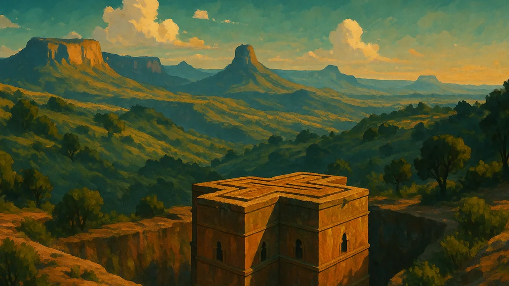 Original AI-generated travel illustration for: Ethiopia