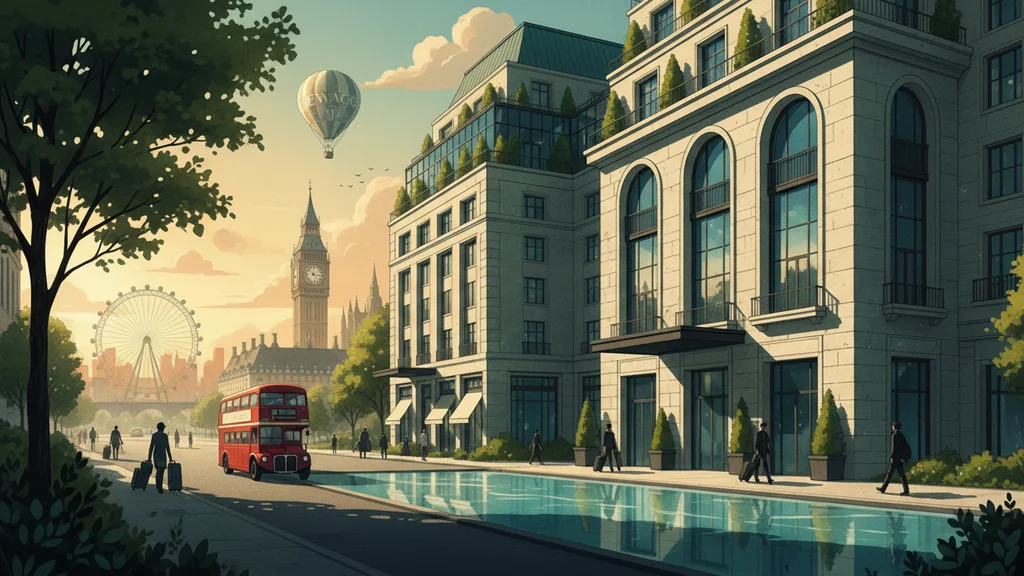 Original AI-generated travel illustration for: Delano London to open in early 2027 with 67 rooms and suites
