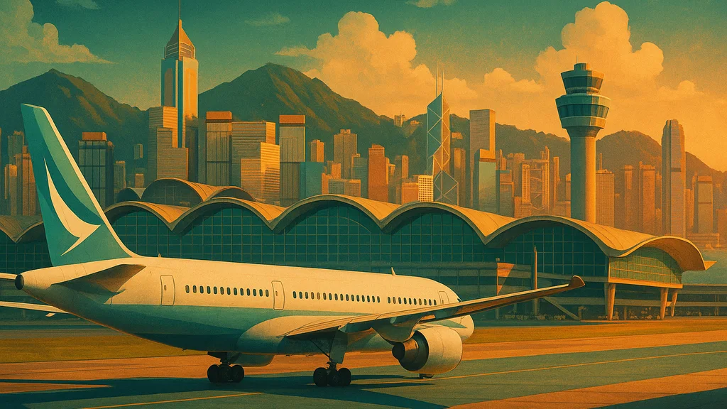 Original AI-generated travel illustration for: Strong September traffic growth in Hong Kong