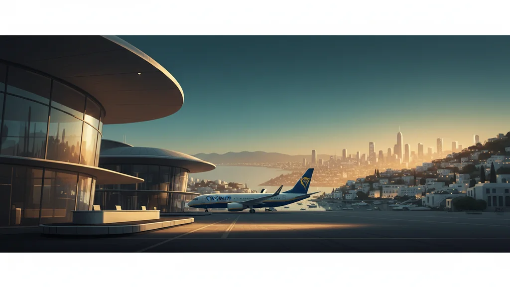 Original AI-generated travel illustration for: Ryanair to close airport bag drop 60 minutes before departure from 10 November
