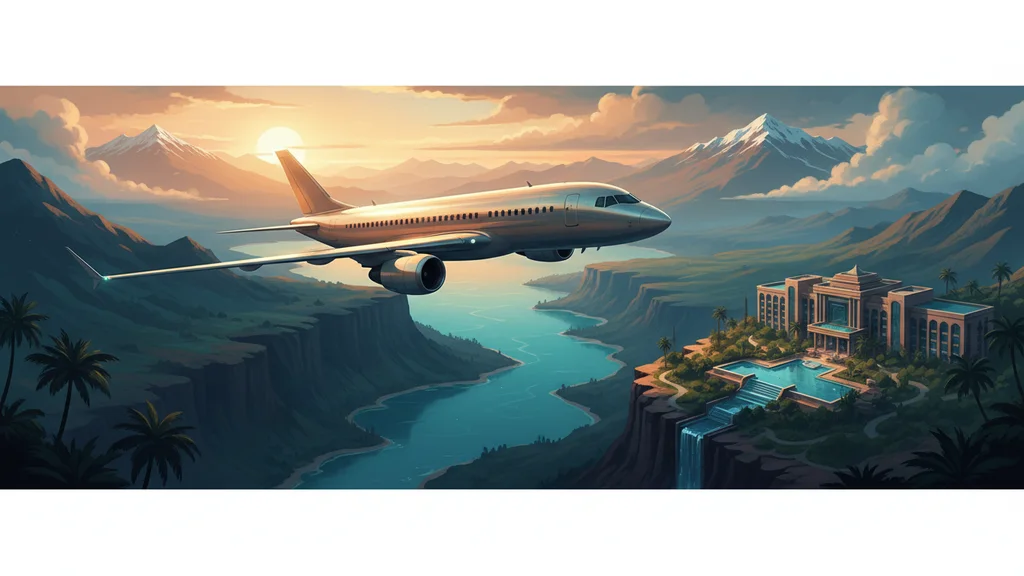 Original AI-generated travel illustration for: Delta Emails Diamond Medallion, Forgets To Delete AI Prompt About Being Warm & Empathetic