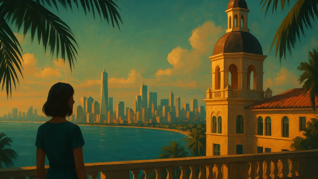 Original AI-generated travel illustration for: The Voices: Jenna Mari Matecki – What a place leaves with a guest