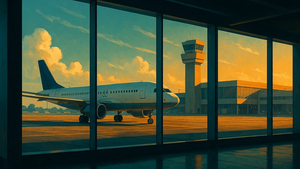 Original AI-generated travel illustration for: Chase Sapphire Lounges Locations, Hours, Access Rules, & Amenities: Complete Guide