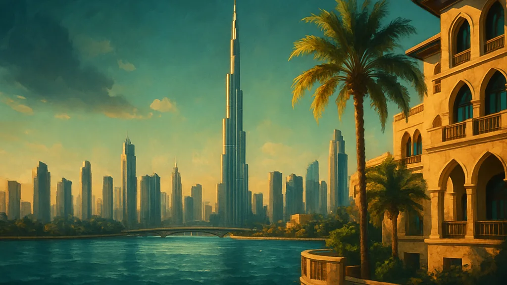 Original AI-generated travel illustration for: HSMAI MEA announces 2026 Commercial Strategy Conference programme