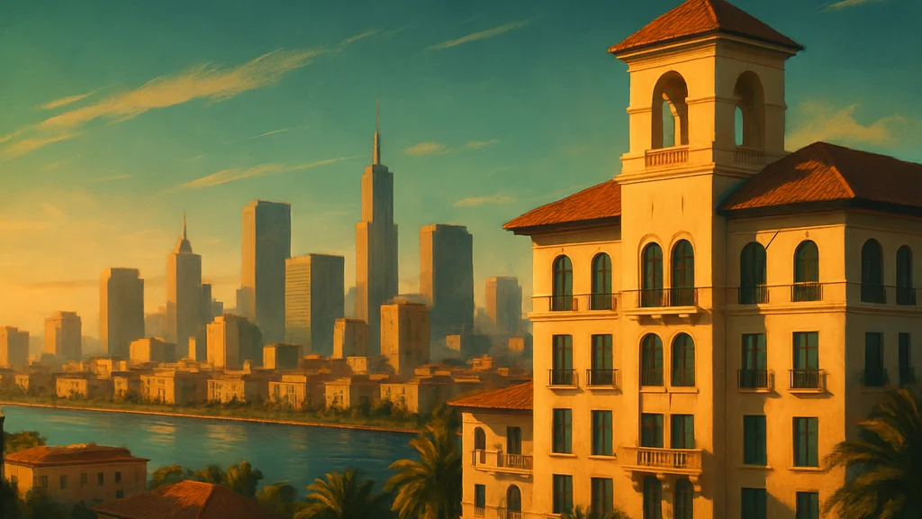 Original AI-generated travel illustration for: IHG Says It’s Winning Hotels From Rival Brands