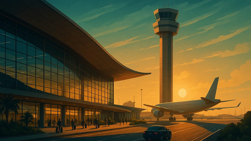 Original AI-generated travel illustration for: Updated national policy statement for ports