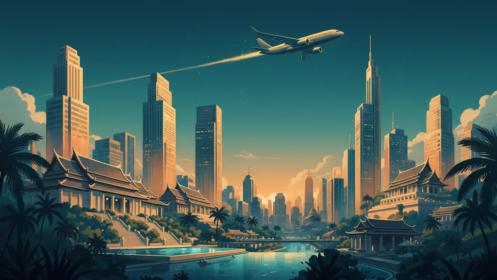 Original AI-generated travel illustration for: IndiGo’s Willie Walsh Wants More Revenue From Every Passenger
