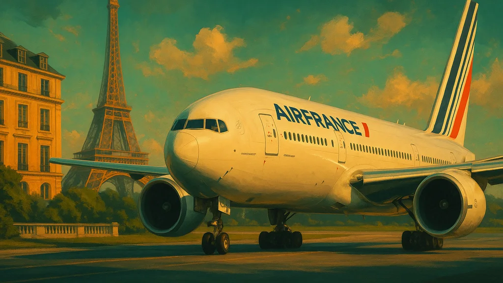 Original AI-generated travel illustration for: Air France & Air Côte d’Ivoire Add Codeshare, Loyalty Reciprocity: Am I In Luck?!