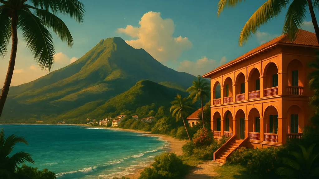 Original AI-generated travel illustration for: Martinique