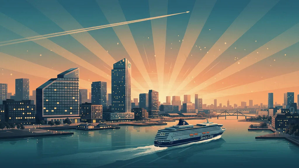 Original AI-generated travel illustration for: Stena agrees to acquire Color Line