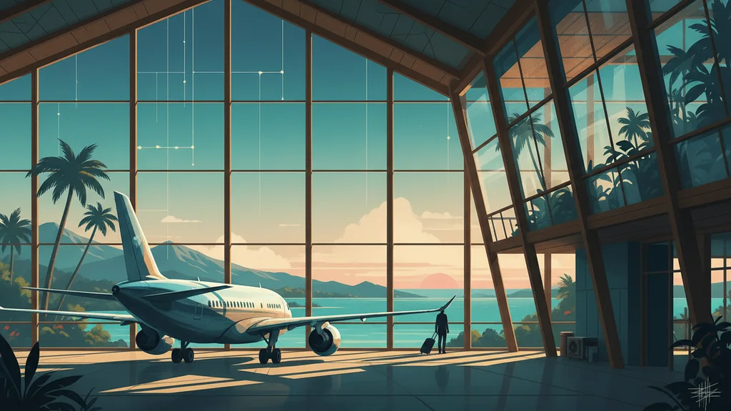Original AI-generated travel illustration for: IATA Summer & Winter Airline Schedules: What Are They, Why Should You Care?