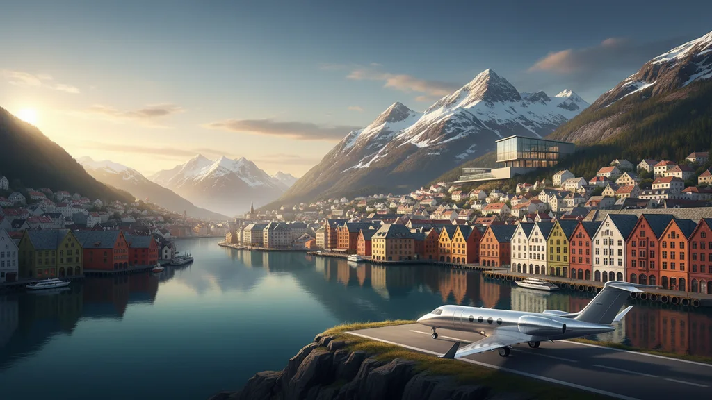 Original AI-generated travel illustration for: Visit Norway Turns Trump’s Insult Into Its Most-Viewed Page