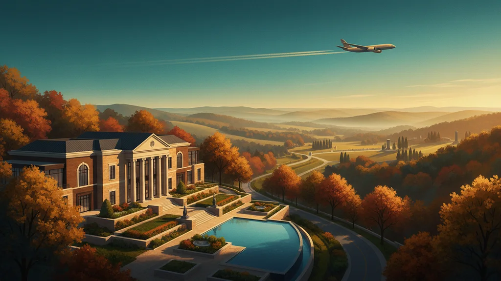 Original AI-generated travel illustration for: Peachtree Group arranges $12.75m bridge loan for Gettysburg hotel
