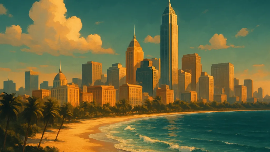 Original AI-generated travel illustration for: Beach Enclave appoints Kenton Jones as Managing Director