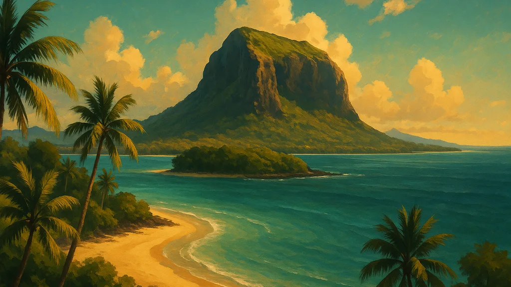 Original AI-generated travel illustration for: Mauritius