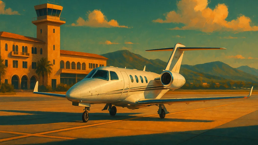 Original AI-generated travel illustration for: AAIB investigation to Cessna Citation CJ2+, D-ISCV