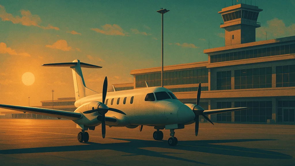 Original AI-generated travel illustration for: Anniversary Statement: Tekever AR5 Evolution Mk 2.3, G-TEKE