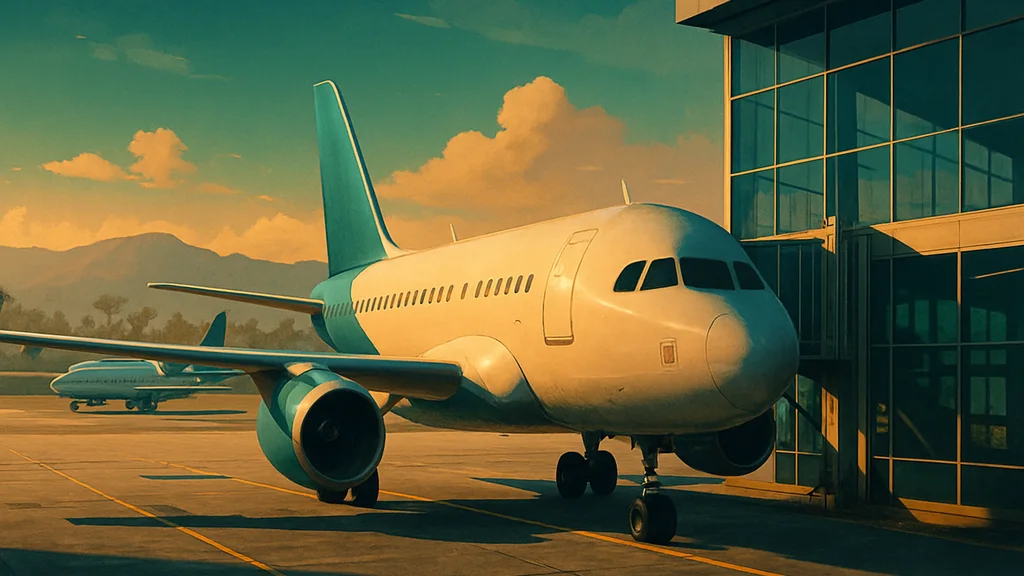 Original AI-generated travel illustration for: Frontier Airlines’ New First Class Won’t Include Food, Drinks, Or Recline