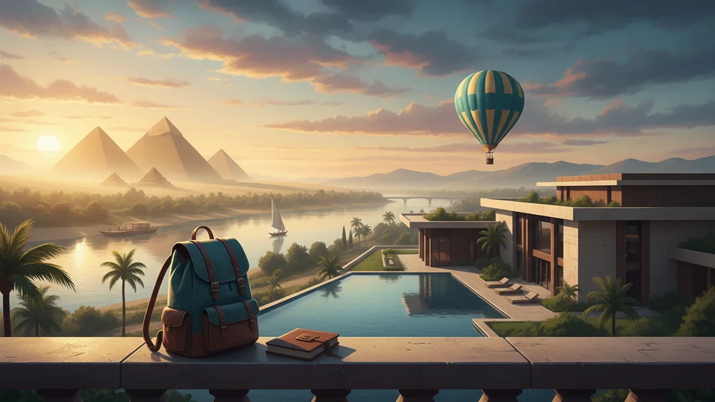 Original AI-generated travel illustration for: Title: Solo Travel in Egypt: A Practical Guide