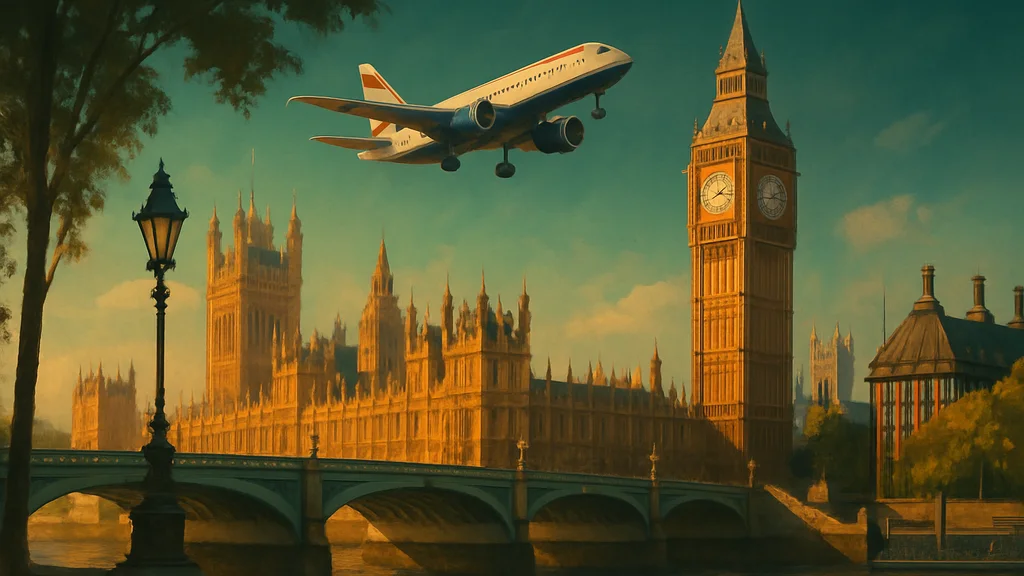 Original AI-generated travel illustration for: Travel Tech Capital Summit to debut in London