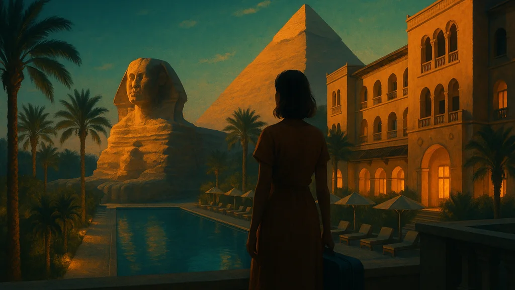 Original AI-generated travel illustration for: Egypt welcomes 14.4 million international visitors in first nine months of 2026