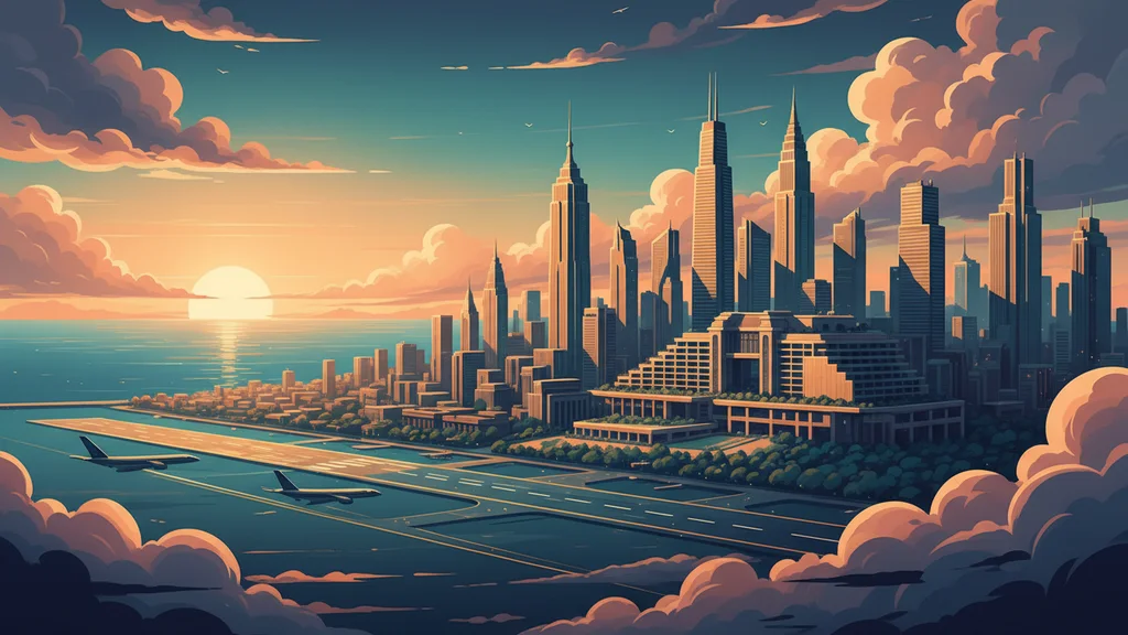 Original AI-generated travel illustration for: Marriott Confirms Corporate Job Cuts