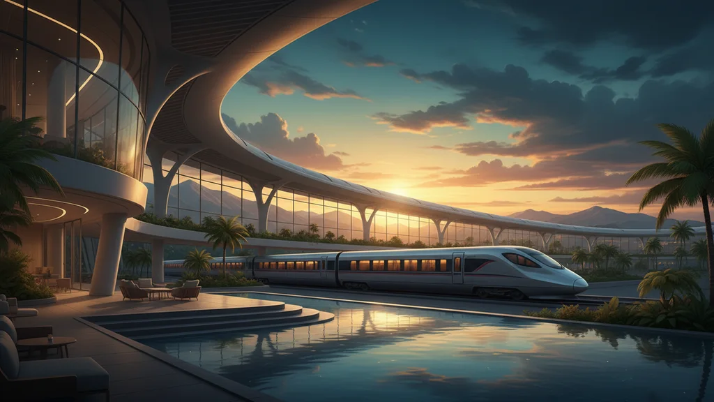 Original AI-generated travel illustration for: Corporate report: Rail Vehicle Accessibility Regulations exemption orders: annual report 2023