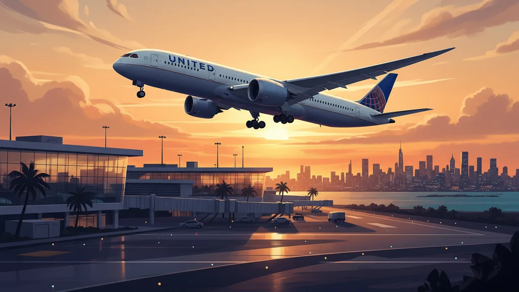 Original AI-generated travel illustration for: United Airlines’ JFK Return Is Imminent: What’s The Strategy, Though?