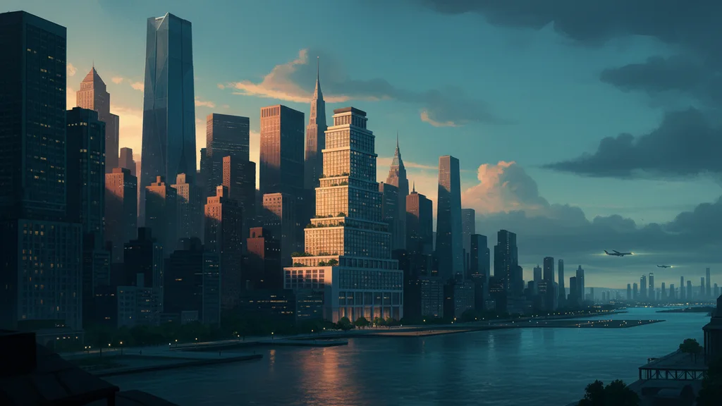 Original AI-generated travel illustration for: The StandardX Times Square to bring 1,800-room flagship to Manhattan