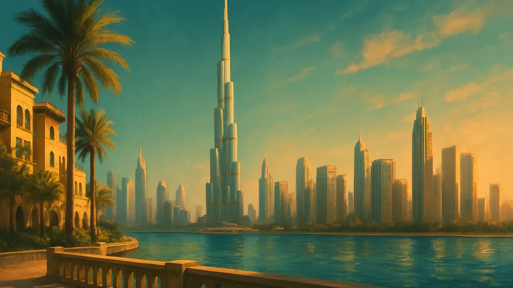 Original AI-generated travel illustration for: Wego tracks UAE travellers’ October travel trends