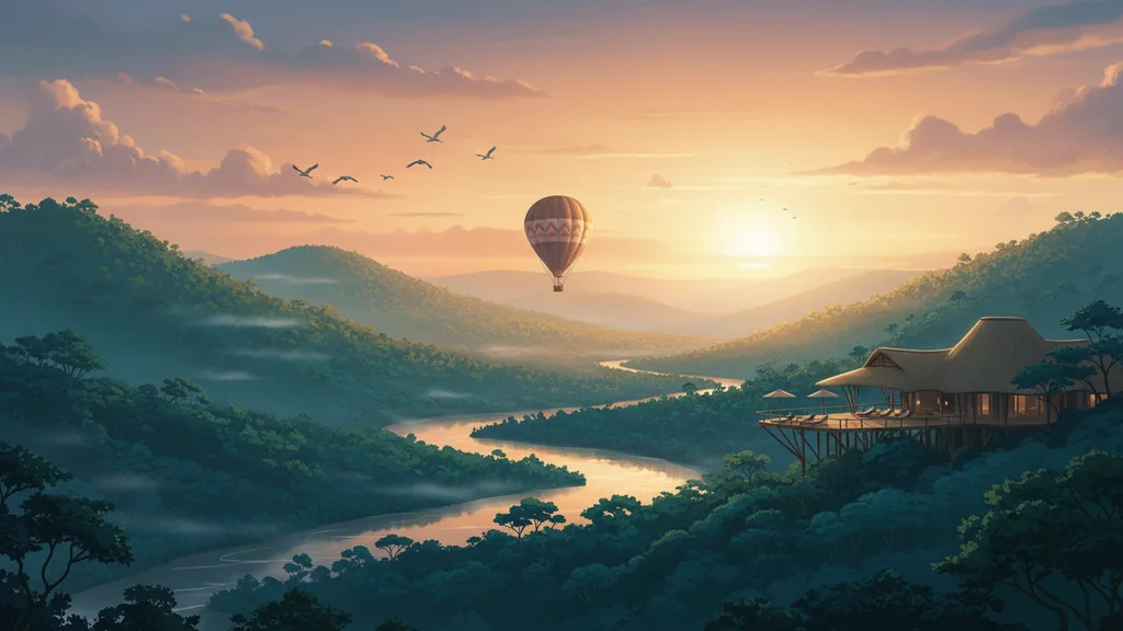 Original AI-generated travel illustration for: Uganda